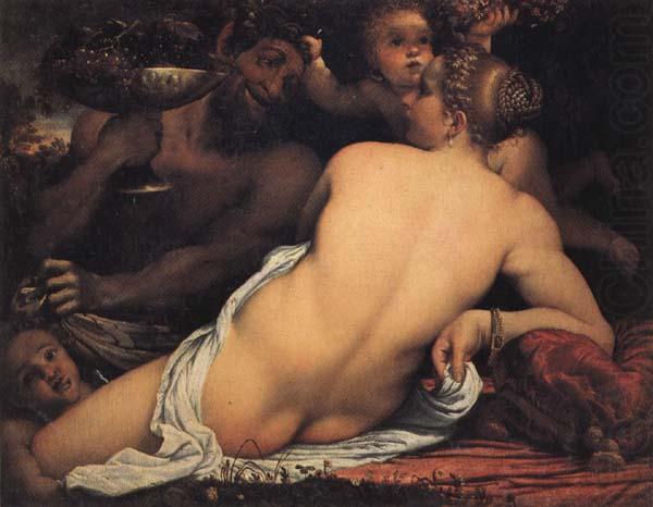 Bacchante with a Satyr and Two Cupids, Annibale Carracci